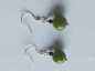 Preview: silver earrings-ear wires with jadeite and onyx beads-the colour is green and black--